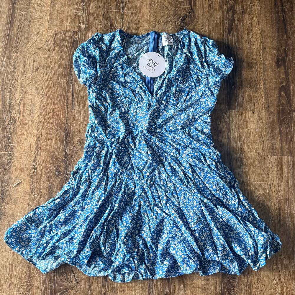 NWT Princess Polly The Sting Mini Dress Blue Size 8 - Picture 1 of 8